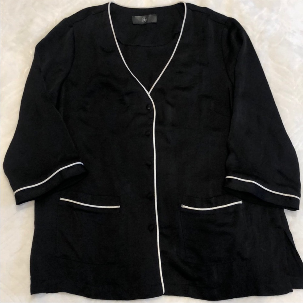 Missguided black pyjama style top